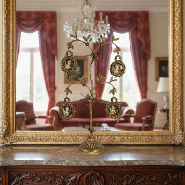 MACE Heritage – Barocker Familienbaum Fotohalter in Antikgold, dekorativer Bilderständer