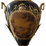 MACE Heritage – Hand-Painted Baroque Porcelain Vase Pair with Brass Details (120 cm)