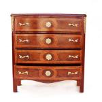Barocke Kommode - Sideboard - Vier Schubladen - Messing - Farbe braun - MACE