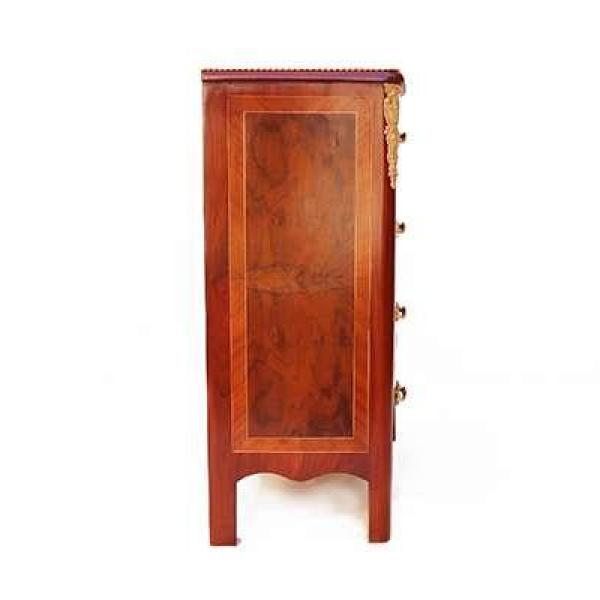 Barocke Kommode - Sideboard - Vier Schubladen - Messing - Farbe braun - MACE