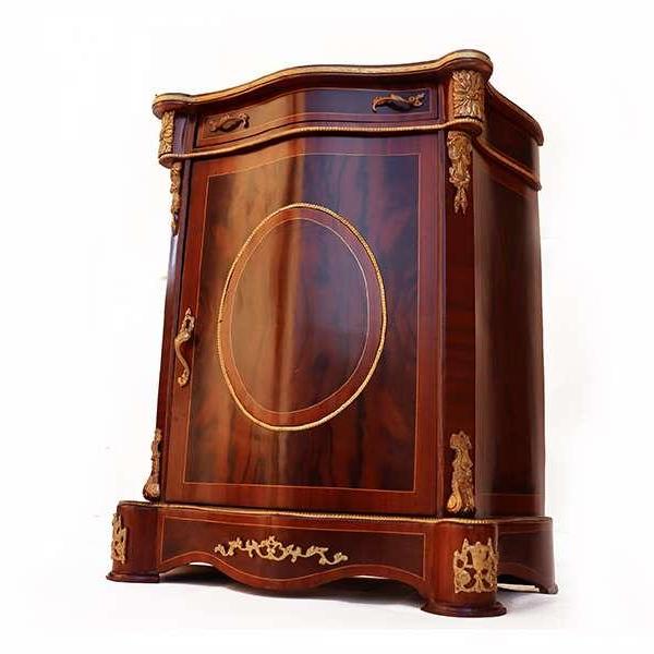 Barocker Stil - Sideboard - Braun/Messing - Beigefarbener Marmor - Klassische Möbel - Möbel für alle Räume - MACE
