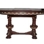 MACE - Luxuriöser Barockstil Louis XVI - Ovale Form - Esstisch - Farbe braun - Messing - Marqutray - 6 Personen - 200cm Ausziehbar