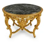 MACE Heritage – Luxury Baroque Entrance Table (Gold / Natural Black Marble)