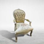 Barocke Salongarnitur - Stil Louis XVI - Farbe Champagner - Dreisitzer-Sofa+Zwei Sessel+Coffeetable - MACE