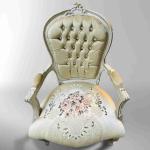 Barocke Salongarnitur - Stil Louis XVI - Farbe Champagner - Dreisitzer-Sofa+Zwei Sessel+Coffeetable - MACE
