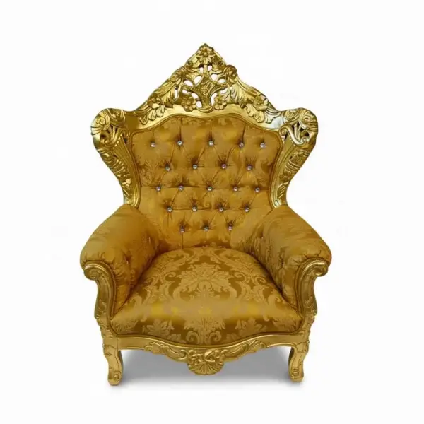 MACE Heritage – Luxuriöser Barock-Sessel in Gold mit Gobelin-Stoff