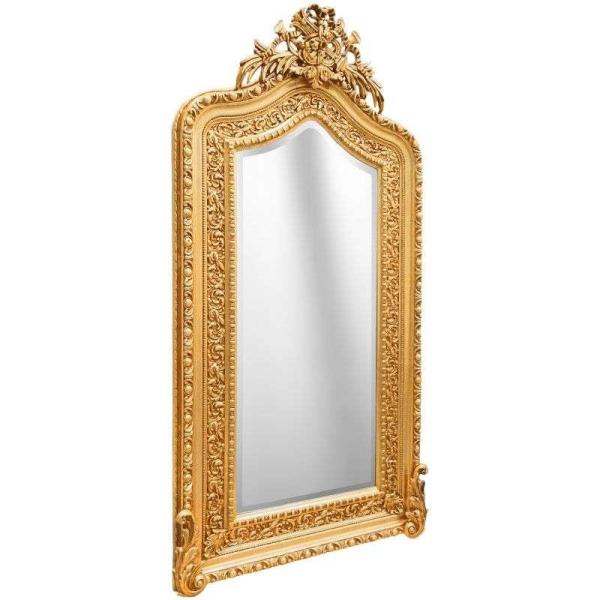 MACE Heritage - Barockspiegel - Stil Louis XVI - Großformat - Klassischer Spiegel - Wohnzimmer - Farbe Gold