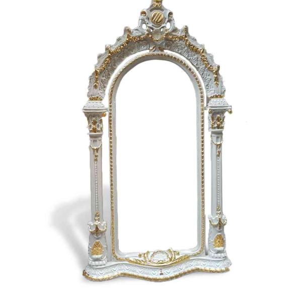 MACE Heritage - Barockspiegel - Stil Louis XVI - Großformat - Klassischer Spiegel - Wohnzimmer - Farbe Gold/Weiß
