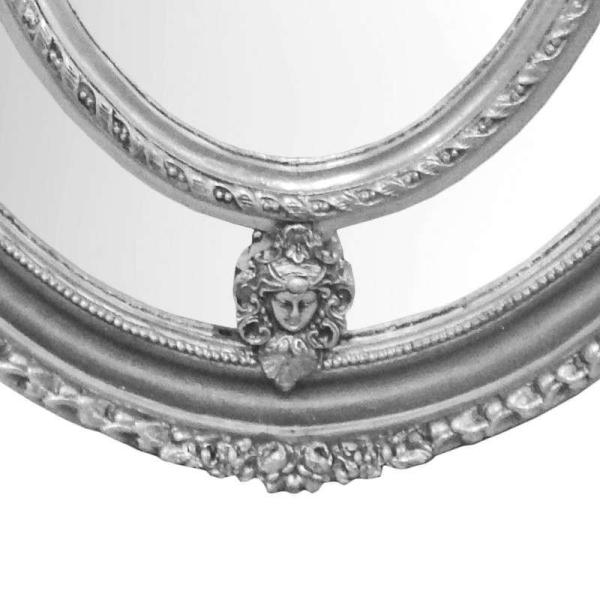 MACE Heritage - Barockspiegel - Stil Louis XVI - Ovale Form - Bordellparks - Silber - Klassischer Spiegel