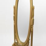 MACE Heritage – Barocker Louis-XV-Standspiegel in Antik-Gold mit ovalem Rahmen, 185 cm Höhe
