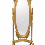 MACE Heritage – Barocker Louis-XV-Standspiegel in Antik-Gold mit ovalem Rahmen, 185 cm Höhe