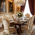 MACE Heritage – Barocker Esszimmerstuhl in Beige-Gold mit Gold-Champagner Satinpolster