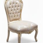 MACE Heritage – Barocker Esszimmerstuhl in Beige-Gold mit Gold-Champagner Satinpolster
