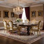 Barock-Rokoko-Stil - Esszimmerstuhl - Gold/Champagner - Esszimmermöbel - Klassische Möbel - MACE