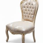 MACE Heritage – Barocker Esszimmerstuhl in Beige-Gold mit Gold-Champagner Satinpolster