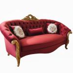MACE Heritage - Luxury Baroque style sofa - Red Velvet fabric -Gold wood - classic furniture