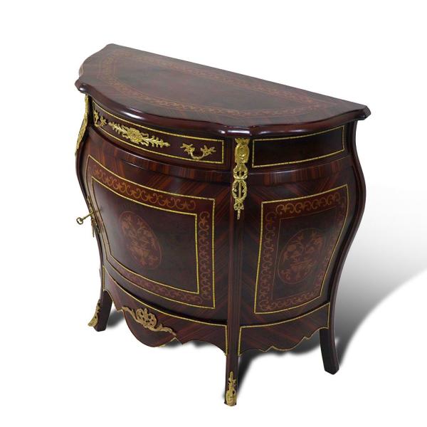 MACE Heritage – Barocke Kommode aus Massivholz mit Messingbeschlägen und geschwungener Front