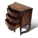 MACE Heritage – Baroque Louis XV Chest of Drawers in Solid Wood with Marquetry and Gloss Finish
