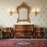 MACE Heritage – Barockes Kommoden-Set mit Intarsien und Marmorplatten, Louis-XV Stil