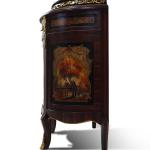 MACE Heritage – Baroque Chest of Drawers in Solid Wood with Hand-Painted Motifs, Brass Hardware and Natural Marble Top