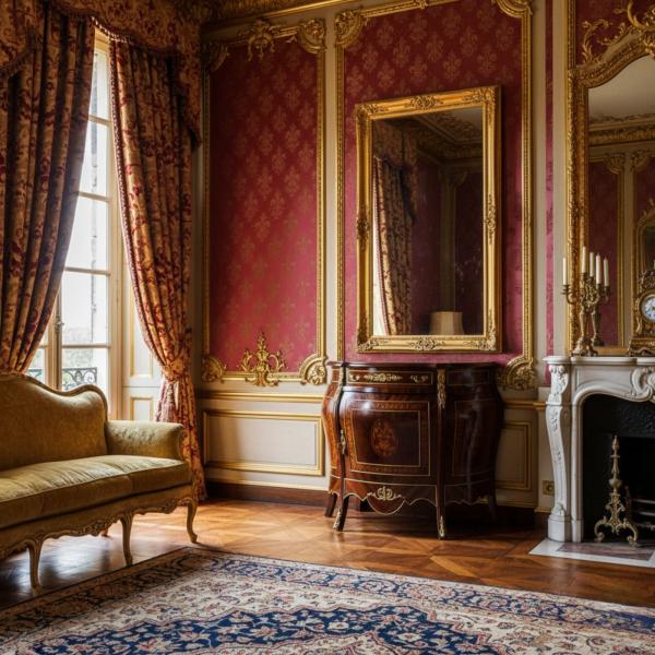 MACE Heritage – Barocke Kommode aus Massivholz mit Messingbeschlägen und geschwungener Front