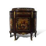 MACE Heritage – Baroque Chest of Drawers in Solid Wood with Hand-Painted Motifs, Brass Hardware and Natural Marble Top