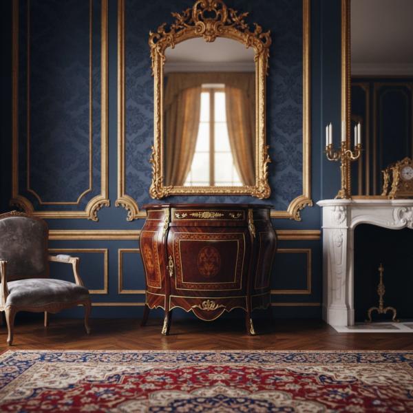 MACE Heritage – Barocke Kommode aus Massivholz mit Messingbeschlägen und geschwungener Front