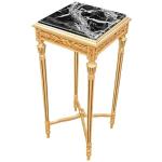 MACE Heritage - Barockstil - runder Tisch - schwarz und gold - drei Schubladen - 35cm Durchmesser