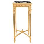 MACE Heritage - Barockstil - runder Tisch - schwarz und gold - drei Schubladen - 35cm Durchmesser