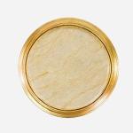 MACE Heritage - Barocker Beistelltisch - Louis XVI - Goldfarbener Holzrahmen - Beigefarbener Marmor - Klassische Möbel