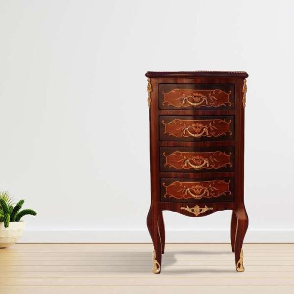 Barocke Kommode - Stil Louis XVI - Braun - Messing - Handgefertigt - Für alle Räume - MACE