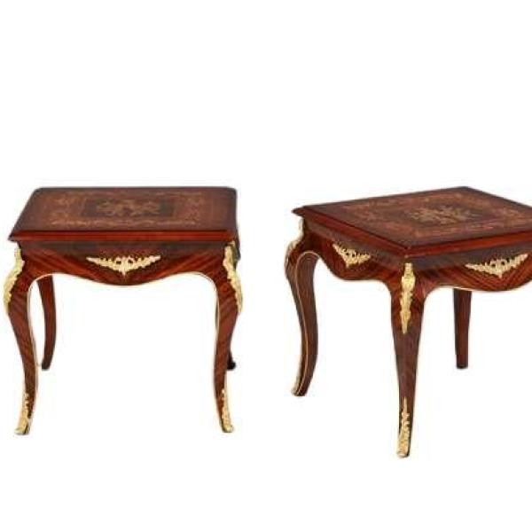 MACE Heritage - Elegante Louis XV-Stil Beistelltische – Kunstvolle Handwerkskunst aus hochwertigem Holz