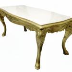 MACE Heritage – Bespoke Solid Brass Coffee Table with Natural Marble Top, Lion Claw Feet