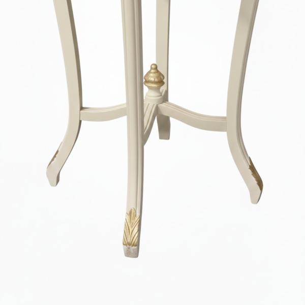 MACE Heritage – Barocker Beistelltisch mit Marmorplatte in Ivory-Creme und Antikgold