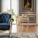 MACE Heritage – Barocker Beistelltisch mit Marmorplatte in Ivory-Creme und Antikgold