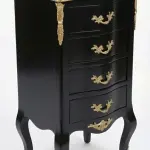 MACE Heritage – Luxurious Baroque Chest in Black & Gold – 4 Drawers – Handcrafted