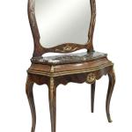 MACE Heritage – Barock Konsolentisch mit Spiegel – Echtholz, Marmorplatte & goldene Verzierungen – Luxus Louis-Stil Set