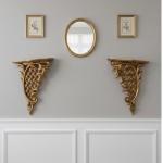 MACE Heritage – Barocke Wandkonsole im Goldfinish mit handgeschnitzten Rococo-Ornamenten