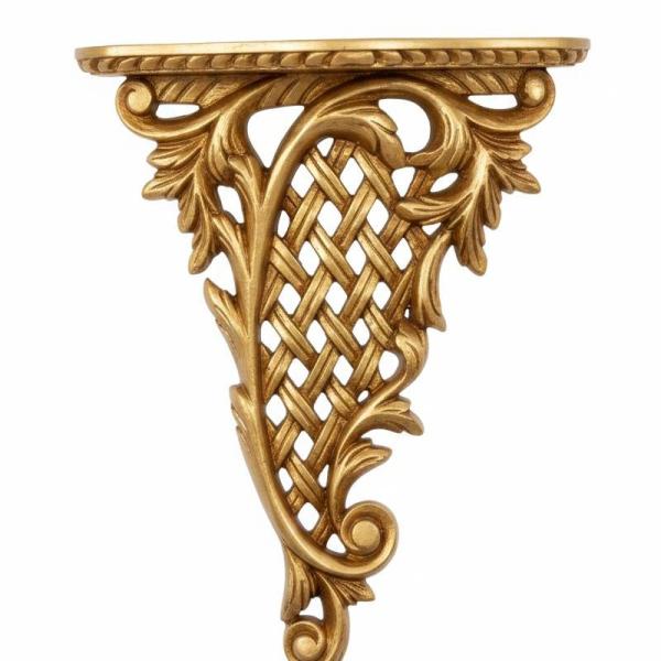 MACE Heritage – Barocke Wandkonsole im Goldfinish mit handgeschnitzten Rococo-Ornamenten