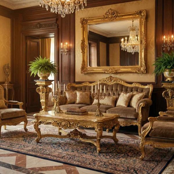 MACE Heritage Versailles Marmorständer aus Messing mit schwarzer Naturmarmorplatte