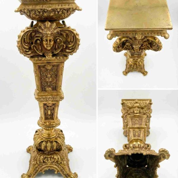 MACE Heritage Versailles Marmorständer aus Messing mit schwarzer Naturmarmorplatte