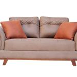Modernes Samtsofa, Dreisitzer, inkl. Kissen