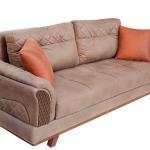 Modernes Samtsofa, Zweisitzer, inkl. Kissen