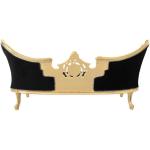 Baroque Luxury Style Napoleon III - Medallion - Gold/Black - Classic Furniture - Living Room Furniture - Black Velvet - Three Seater - MACE