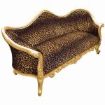 Baroque luxury Napoleon III style - Gold/Printed leopard - Classic furniture - Living room furniture - Printed leopard fabric - MACE
