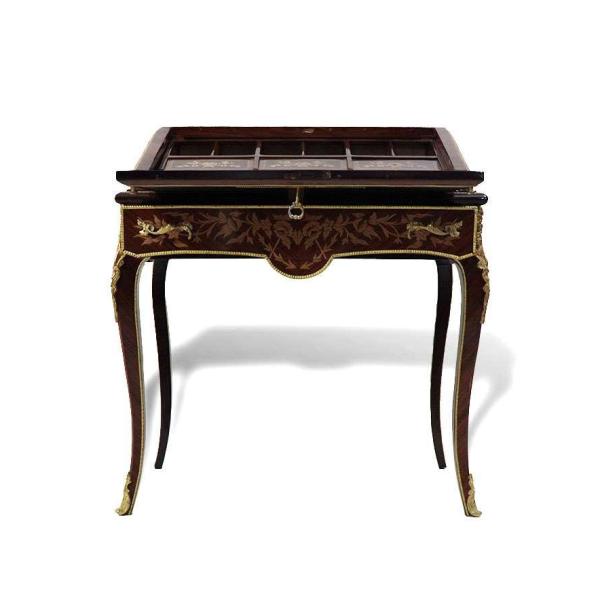 MACE Heritage - Ornamentaler Sekretär im Barockstil mit Intarsien und Messingbeschlägen 80 cm breit - eine große Schublade