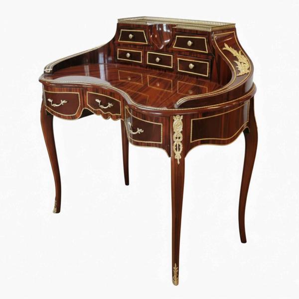 MACE Heritage – Baroque Secretary Desk in Solid Wood with Brass Details
