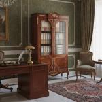 MACE Heritage - Bürovitrine - Messing - Farbe Braun - Zwei Glastüren - Zwei Schubladen - Aktenschrank - Büromöbel