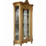 MACE Heritage - Luxury baroque gold vitrine-Handmade-3 Glass shelves-Lined mirror-Solid wood - Handmade - Baroque furniture