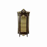 MACE Heritage – Luxuriöse Barock-Vitrine in Braun & Gold mit Krone – Handgefertigt – 212 cm